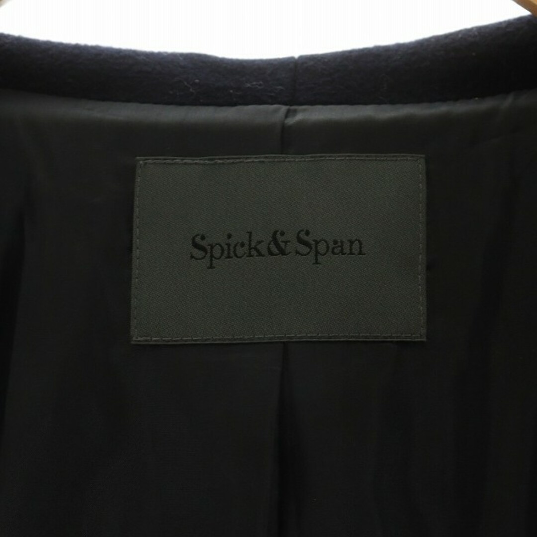 Spick & Span(スピックアンドスパン)のスピック&スパン ウールコート ロング 長袖 フード付き 38 M 紺 ネイビー レディースのジャケット/アウター(その他)の商品写真