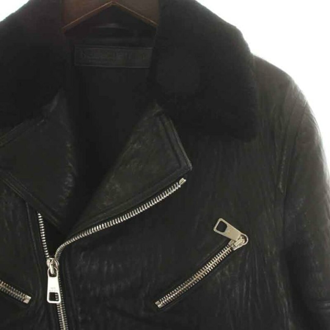 NEIL BARRETT(ニールバレット)のNeil Barrett ライダースジャケット 革ジャン ジャケット M 黒 メンズのジャケット/アウター(ライダースジャケット)の商品写真