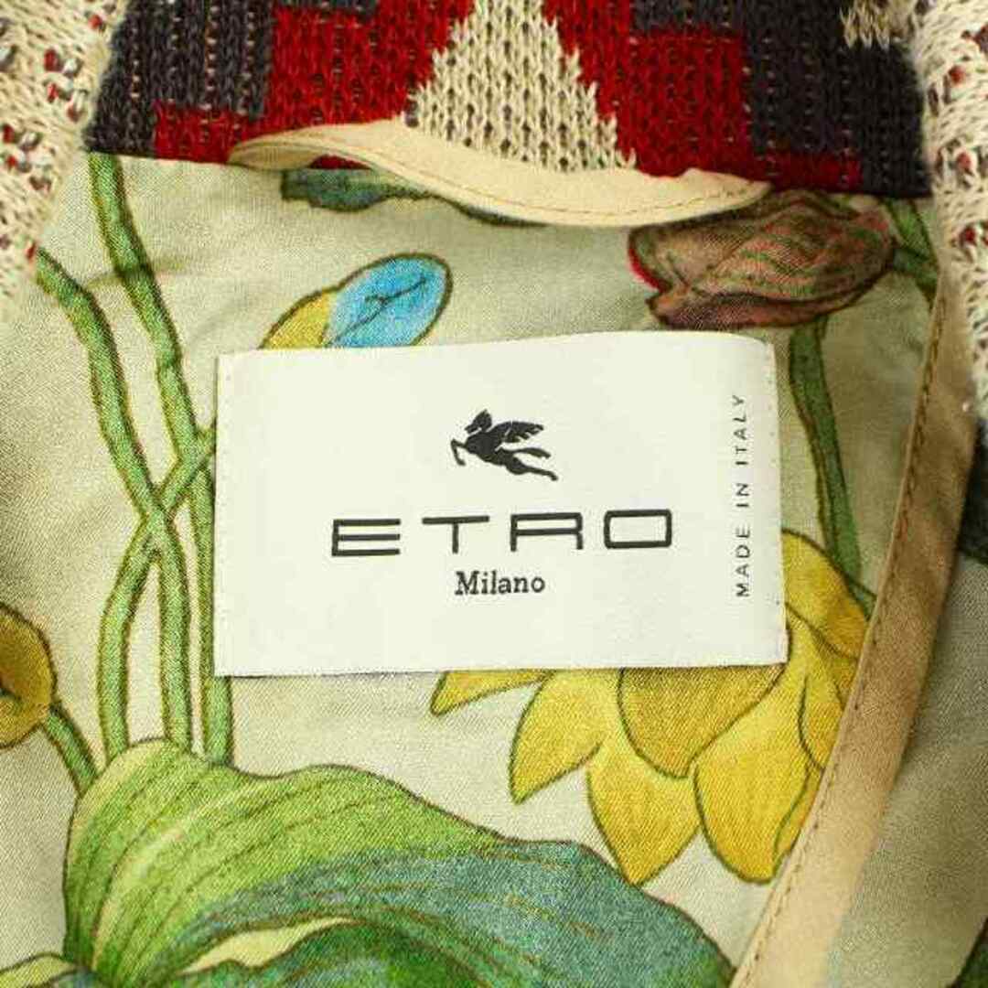 ETRO(エトロ)のETRO テーラードジャケット ニットジャケット 2B ネイティブ柄 ベージュ メンズのジャケット/アウター(テーラードジャケット)の商品写真