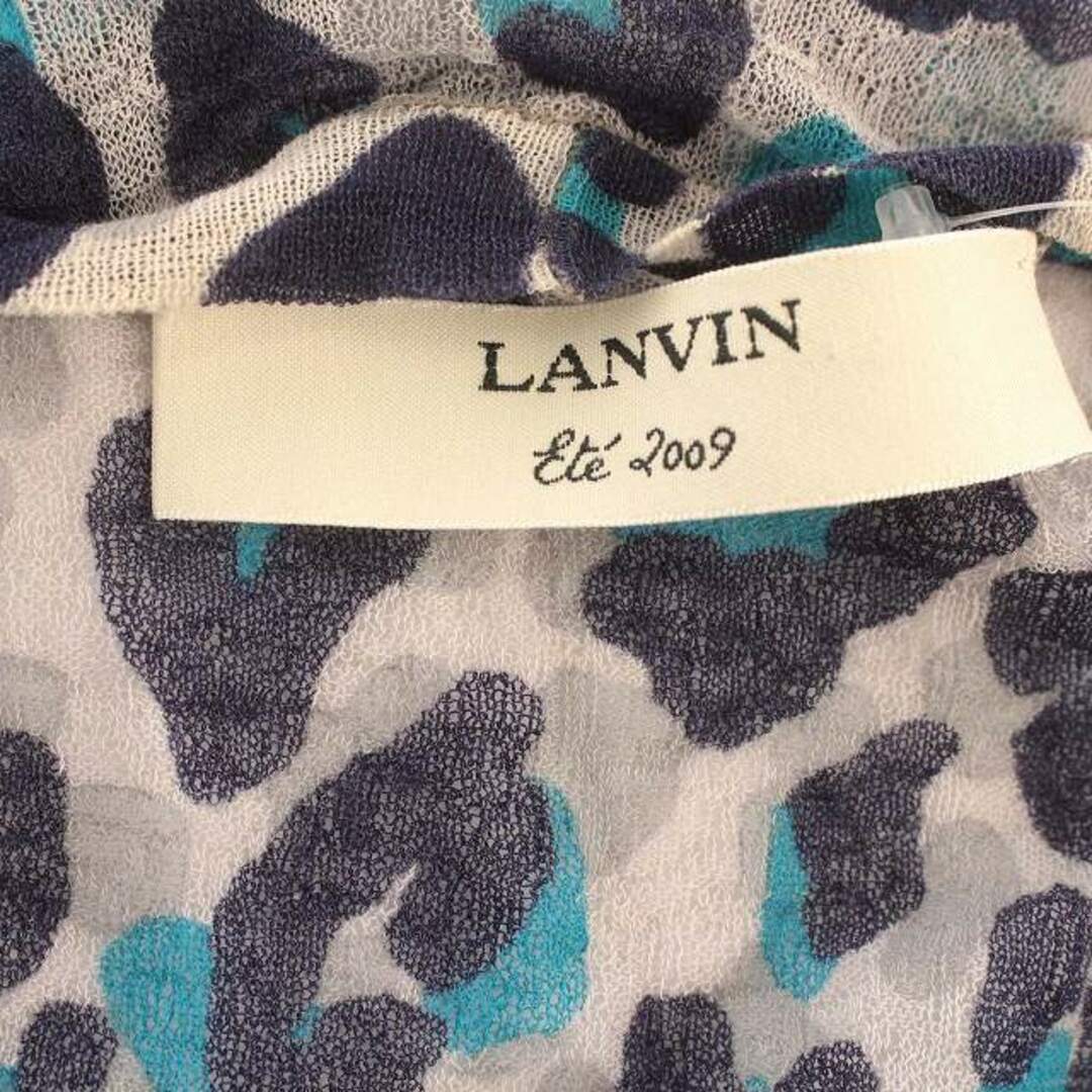 LANVIN(ランバン)のランバン LANVIN ワンピース 半袖 タイト S 青 ブルー レディースのワンピース(ひざ丈ワンピース)の商品写真