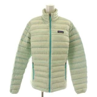 patagonia - パタゴニア ダウンジャケット ジップアップ スタンドカラー M 水色 アイボリー