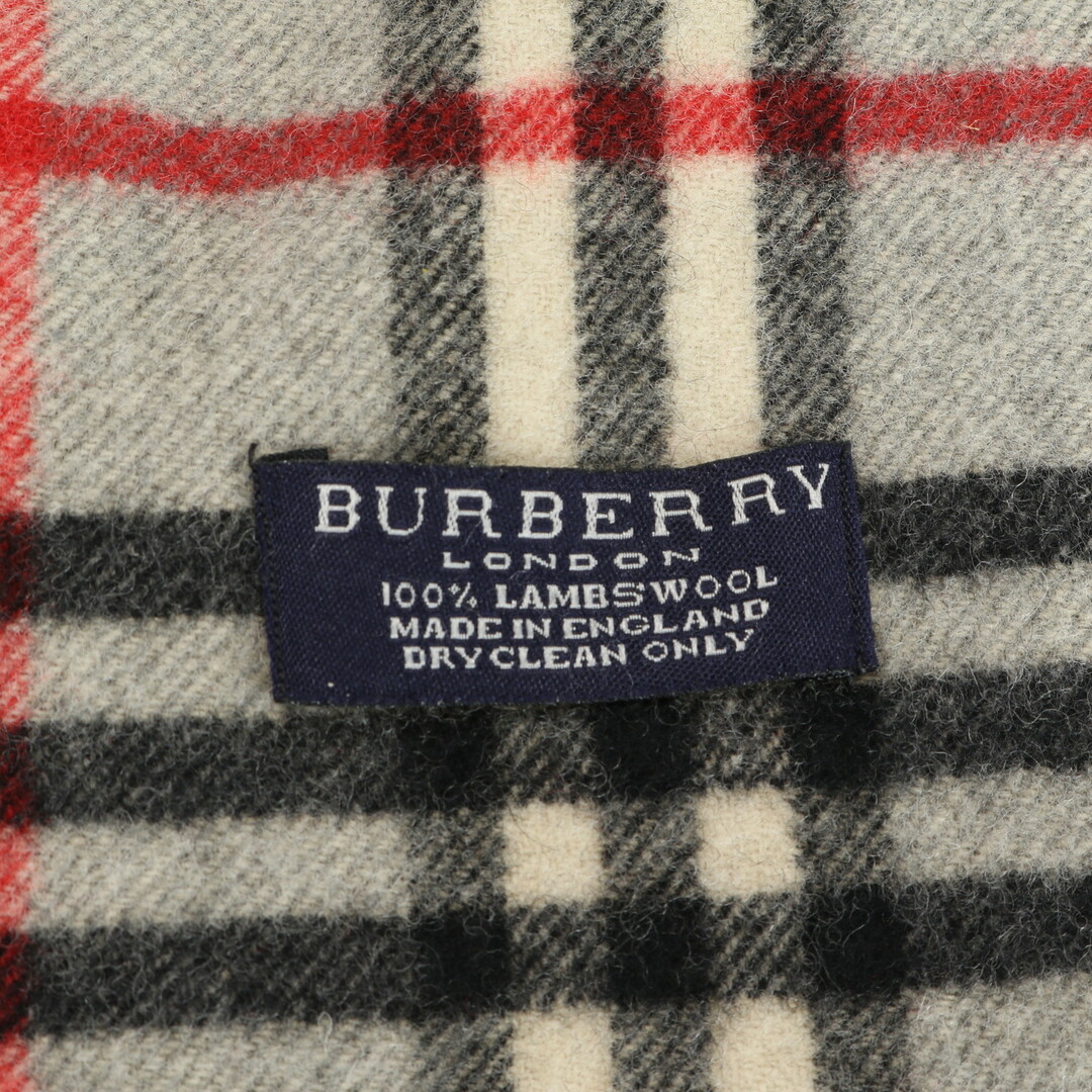 BURBERRY(バーバリー)のバーバリー ノバ チェック ウール 100％ ストール ショール 秋 冬 フリンジ マフラー グレー メンズ レディース MMM 0215-M7 メンズのファッション小物(マフラー)の商品写真