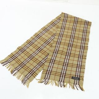 バーバリー(BURBERRY)のバーバリー ノバ チェック カシミヤ 100％ ストール ショール 秋 冬 フリンジ マフラー ブラウン 茶色 メンズ レディース MMM 0215-M5(マフラー)