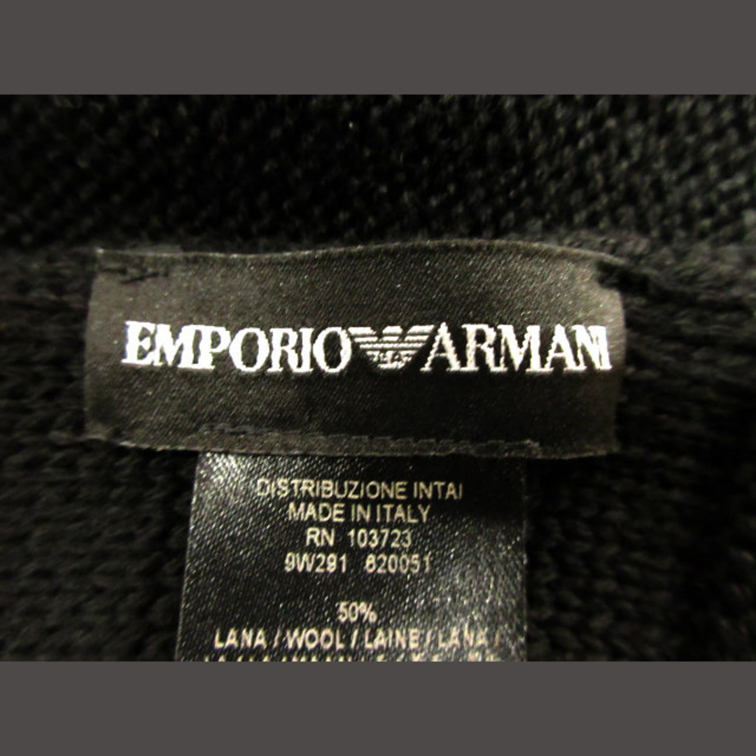 Emporio Armani(エンポリオアルマーニ)のエンポリオアルマーニ マフラー ストール ウール ブラック 黒 メンズのファッション小物(マフラー)の商品写真