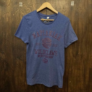 エイチアンドエム(H&M)のカレッジプリント 半袖Tシャツ 紺 H&M DIVIDED XSサイズ(Tシャツ/カットソー(半袖/袖なし))