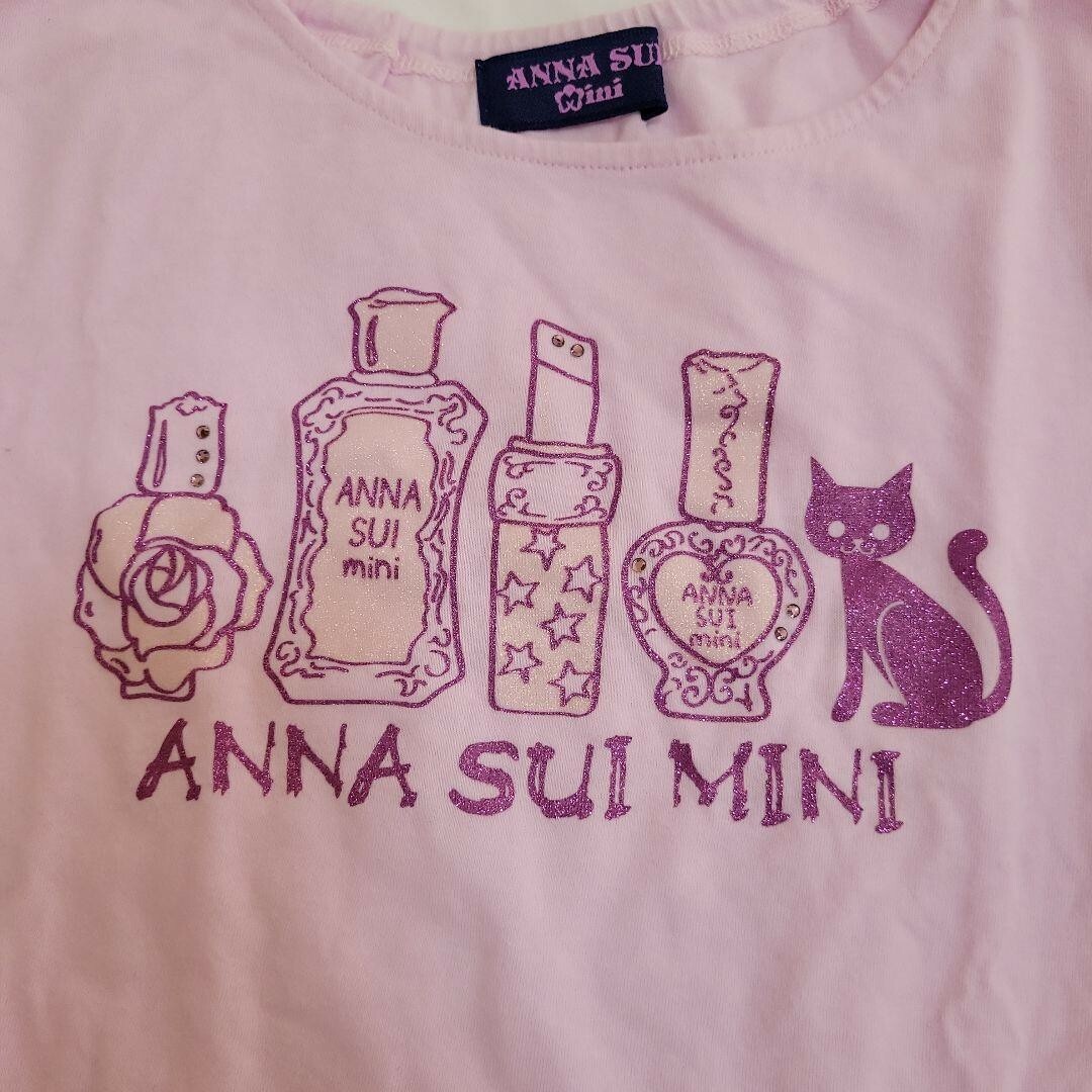 ANNA SUI mini(アナスイミニ)の♥️手洗い可♥️【ANNA SUI Mini】140 ピンク 猫 カットソー キッズ/ベビー/マタニティのキッズ服女の子用(90cm~)(Tシャツ/カットソー)の商品写真