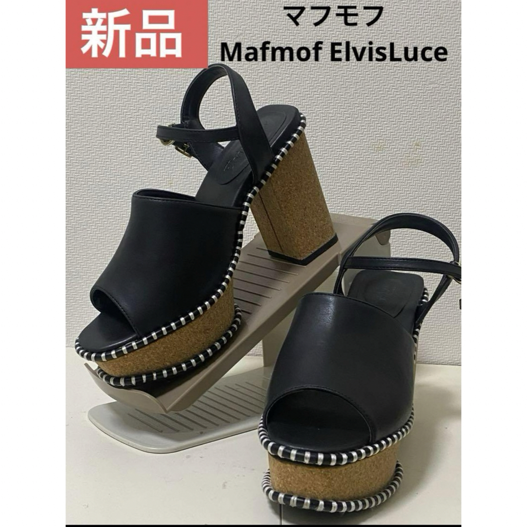 MAFMOF(マフモフ)のサンダル　レディース　マフモフ　M 黒　厚底サンダル　【新品】 レディースの靴/シューズ(サンダル)の商品写真