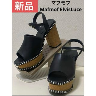 マフモフ(MAFMOF)のサンダル　レディース　マフモフ　M 黒　厚底サンダル　【新品】(サンダル)