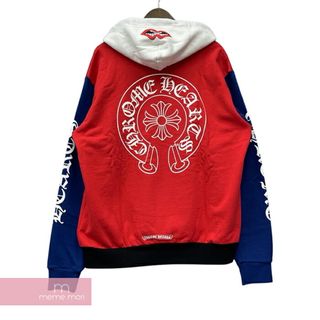 CHROME HEARTS×MATTY BOY 2020SS Tricolore Horseshoe Hoodie クロムハーツ×マッティボーイ トリコロールホースシューフーディ プルオーバー パーカー チョンパープリント マルチカラー サイズS 【240212】【中古-A】【me04】(パーカー)