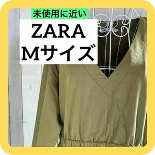 ザラ(ZARA)の《極美品》ZARA Mサイズ（USA）チュニック　ミニ　スカート　カーキ(チュニック)