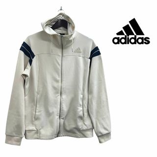 アディダス(adidas)の☆美品☆【adidas アディダス 3Dパイルジャケット パーカー メンズＬ】(パーカー)