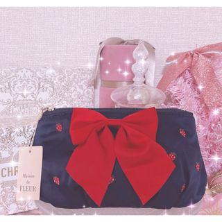 メゾンドフルール(Maison de FLEUR)の早い者勝ち♡レア♡入手困難♡いちご♡ロリータ♡ピンク♡リズリサ♡姫系♡リボン(ポーチ)