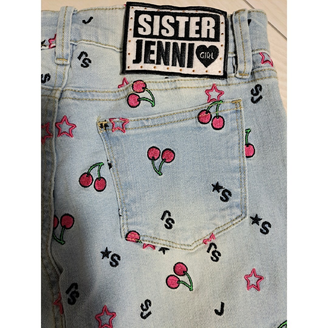 JENNI(ジェニィ)の【新品】ジェニィ　デニム　パンツ　さくらんぼ　ジーンズ　ボトムス　女の子　160 キッズ/ベビー/マタニティのキッズ服女の子用(90cm~)(パンツ/スパッツ)の商品写真