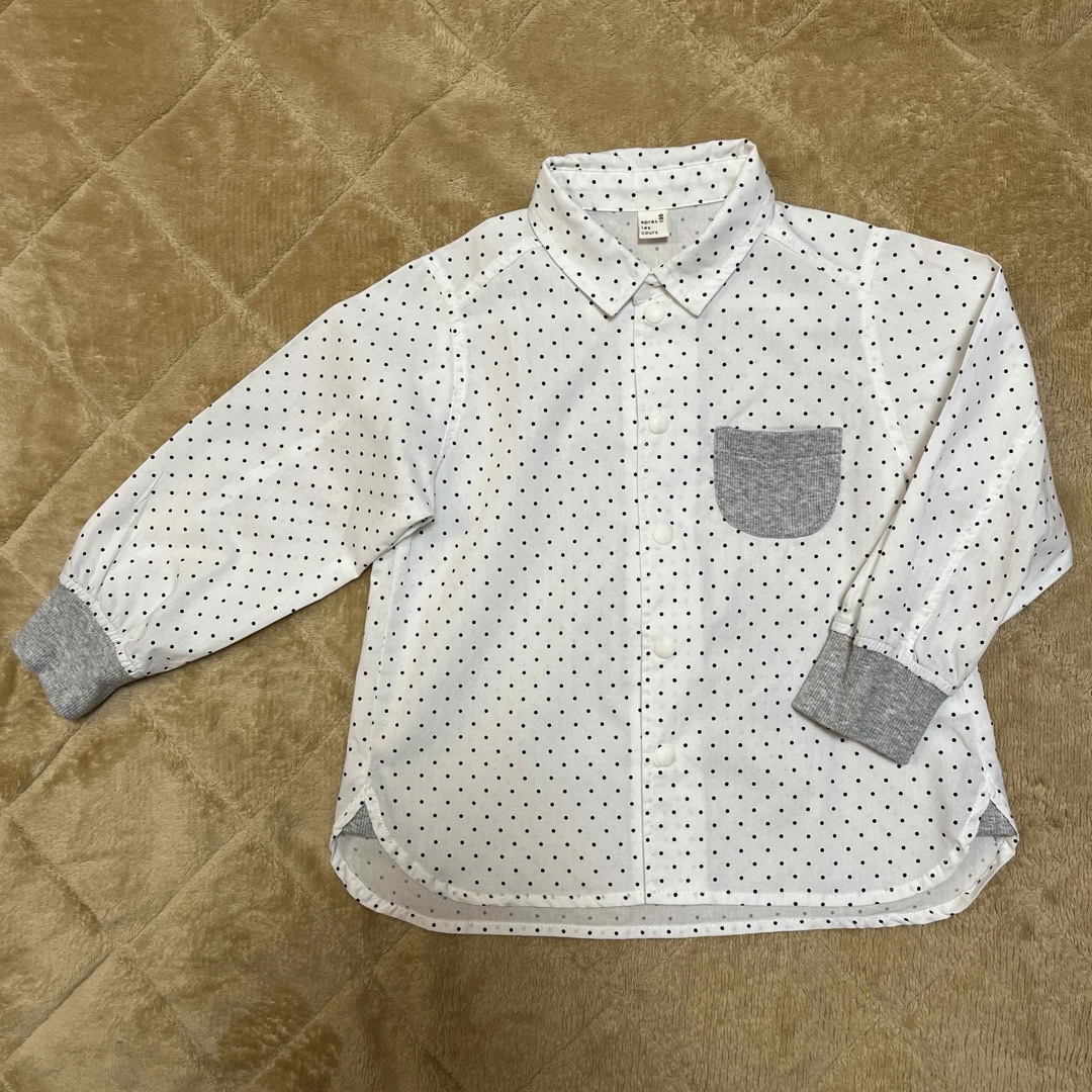 apres les cours(アプレレクール)のaprès les cours  シャツ　ドット柄　100サイズ キッズ/ベビー/マタニティのキッズ服男の子用(90cm~)(ブラウス)の商品写真