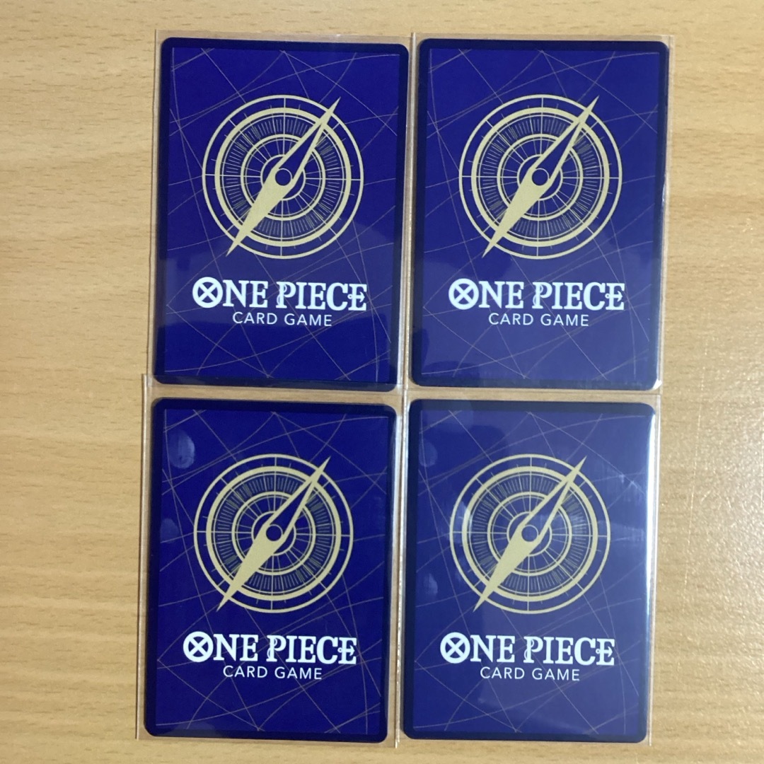 ONE PIECE(ワンピース)の／緑／盾白糸／R／EB01−019／4枚 エンタメ/ホビーのトレーディングカード(シングルカード)の商品写真