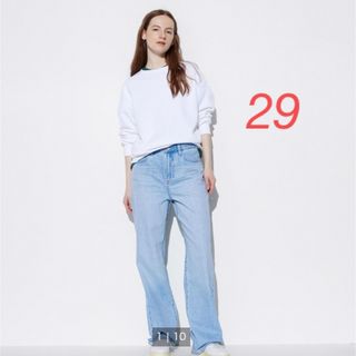 ユニクロ(UNIQLO)のタグ付き新品　UNIQLOワイドストレートジーンズ　29(デニム/ジーンズ)