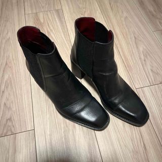 ザラ(ZARA)のZARA ブーツ　38 レザー  ブラック(ブーツ)