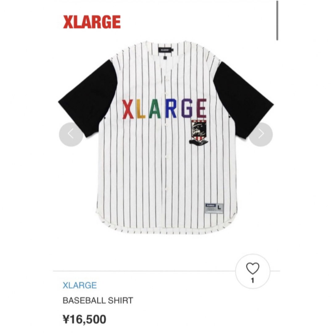 【人気】XLARGE　エクストララージ　BASEBALL SHIRT　ロゴ刺繍