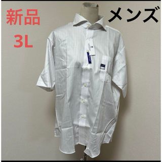 新品　3L おしゃれストライプ　シャツ(シャツ)