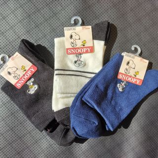 スヌーピー(SNOOPY)の【SNOOPY】スヌーピー　靴下3足セット(ソックス)