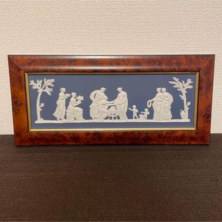 ウェッジウッド(WEDGWOOD)のウェッジウッド　ジャスパー　オファリング　トゥー　フローラ　レリーフ　陶板　額装(置物)