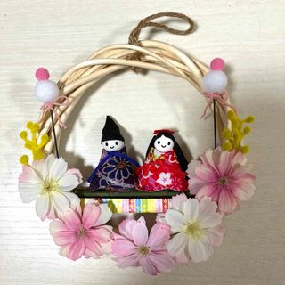 ひな祭り　お花のリース　ハンドメイド(リース)