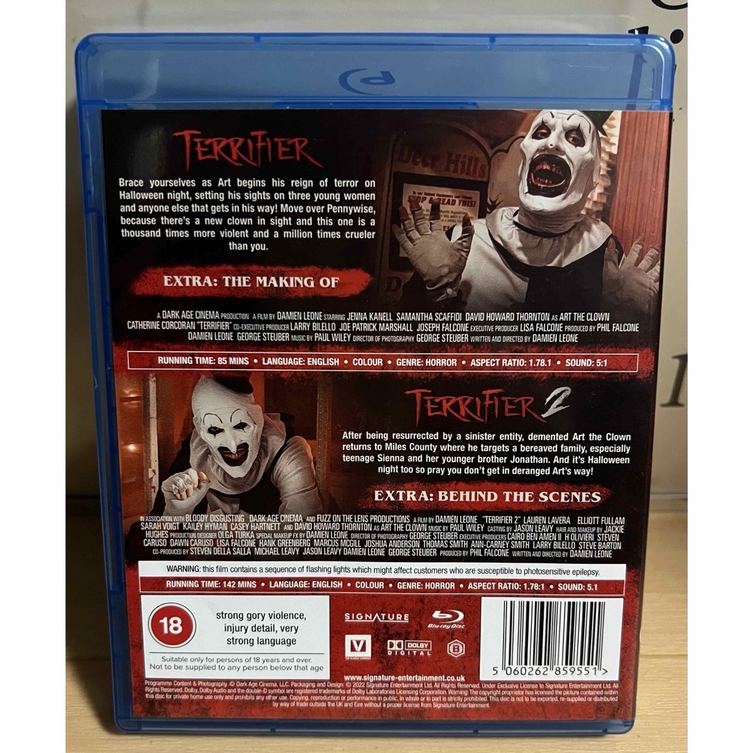 terrifier /terrifier2 テリファー Bluray エンタメ/ホビーのDVD/ブルーレイ(外国映画)の商品写真