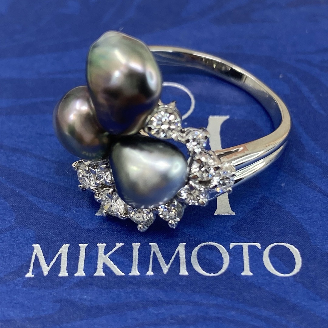 MIKIMOTO(ミキモト)のmikimoto ミキモト　御木本 used  pt950 南洋真珠　ケシ　  レディースのアクセサリー(リング(指輪))の商品写真