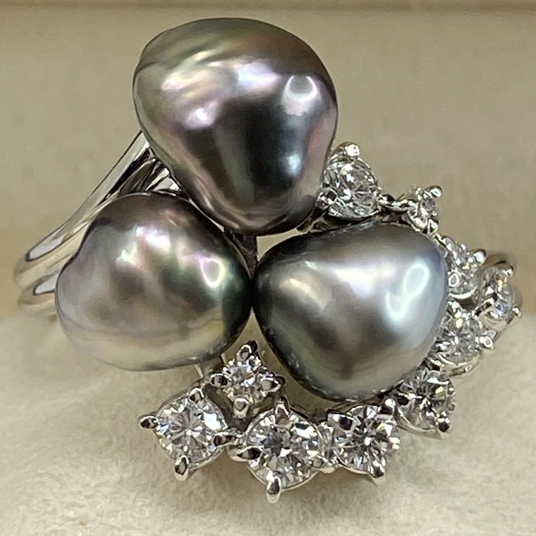 MIKIMOTO(ミキモト)のmikimoto ミキモト　御木本 used  pt950 南洋真珠　ケシ　  レディースのアクセサリー(リング(指輪))の商品写真