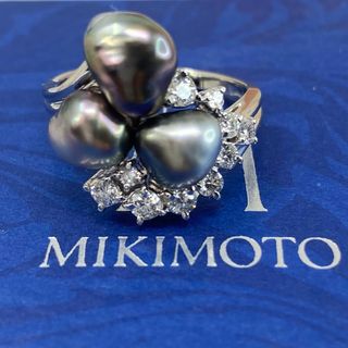 ミキモト(MIKIMOTO)のmikimoto ミキモト　御木本 used  pt950 南洋真珠　ケシ　 (リング(指輪))