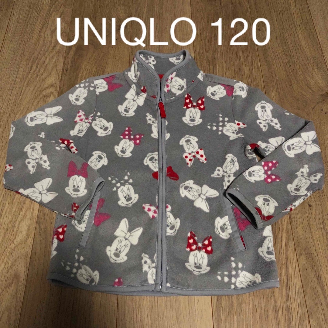 UNIQLO(ユニクロ)の匿名配送☆UNIQLO フリース　ミニー 120 キッズ/ベビー/マタニティのキッズ服女の子用(90cm~)(ジャケット/上着)の商品写真