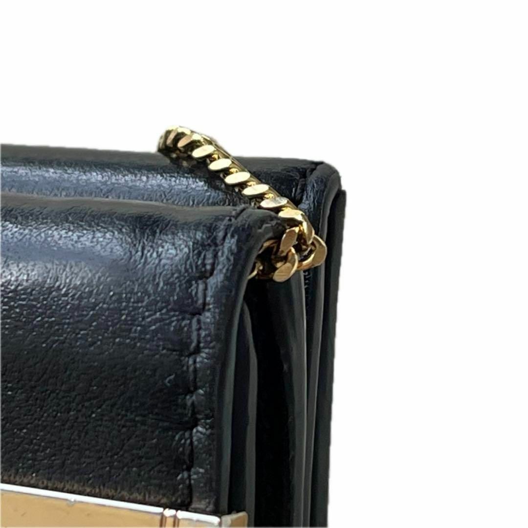sacai(サカイ)の【箱付き】sacai 三つ折財布 チェーン コインケース ブラック イタリア製 レディースのファッション小物(財布)の商品写真