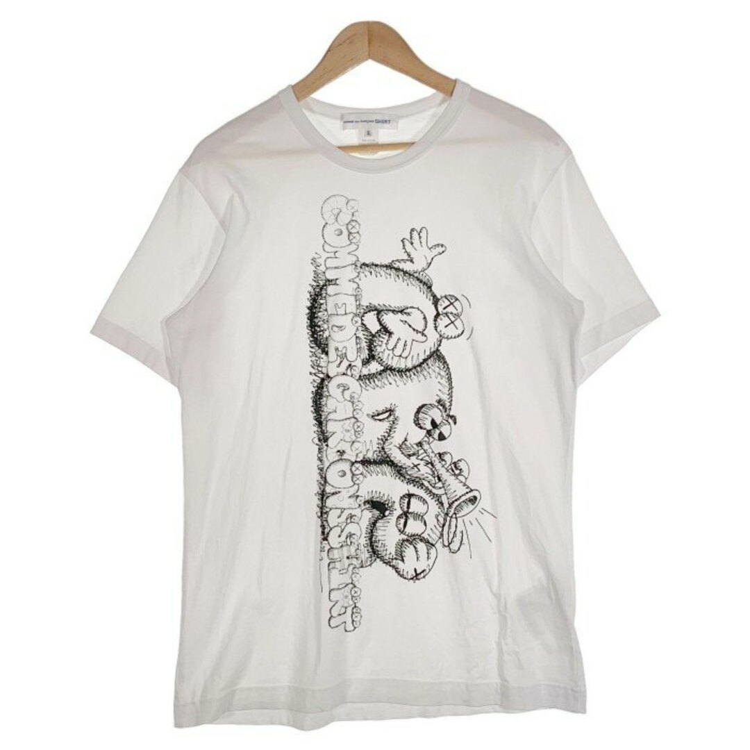 COMME des GARCONS(コムデギャルソン)のCOMME des GARCONS SHIRT コムデギャルソンシャツ 21AW KAWS カウズ プリントTシャツ ホワイト FH-T007 Size XL メンズのトップス(Tシャツ/カットソー(半袖/袖なし))の商品写真