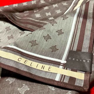 セリーヌ(celine)のCELINE    セリーヌハンカチ　マカダム　ブラウン新品未使用シール付き(ハンカチ)