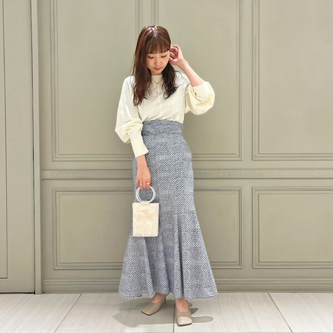 mame(マメ)のCrane Pattern Hand Printed Skirt 2 レディースのスカート(ロングスカート)の商品写真