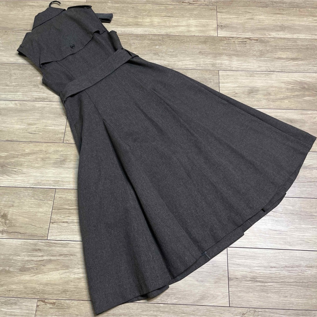 L'or Sleeveless Coat Dress チャコール