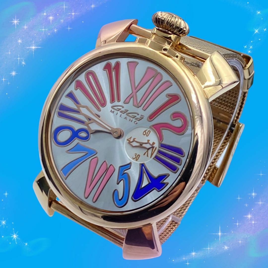 GaGa MILANO(ガガミラノ)の《美品　稼動品　現行品》ガガミラノ　マヌアーレ46  スモセコ　レディース腕時計 レディースのファッション小物(腕時計)の商品写真