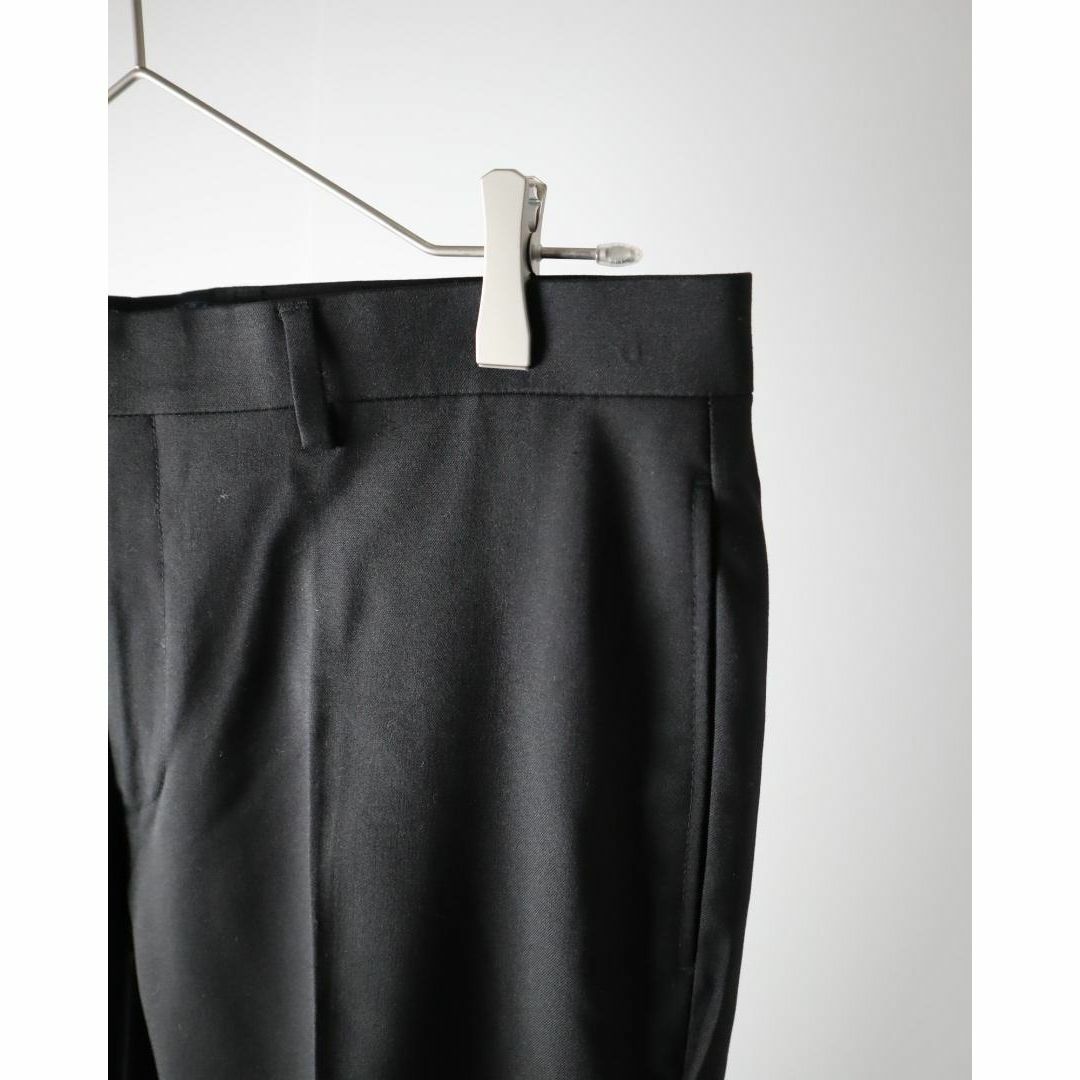 Ralph Lauren(ラルフローレン)の【ラルフローレン】ワイド ストレート スラックス 光沢 黒 ノータック W34 メンズのパンツ(スラックス)の商品写真