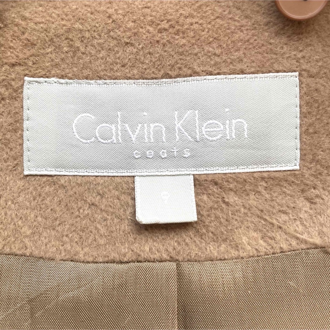 Calvin Klein(カルバンクライン)の【高級】カルバンクライン　アンゴラステンカラーコート　ファー レディースのジャケット/アウター(ロングコート)の商品写真