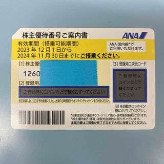 エーエヌエー(ゼンニッポンクウユ)(ANA(全日本空輸))の【最新】ANA 株主優待券　1枚(航空券)