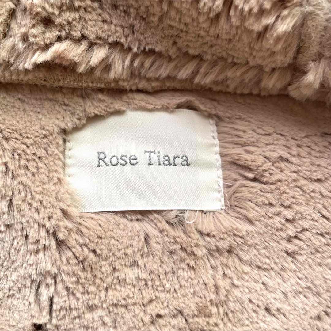 Rose Tiara(ローズティアラ)の【大きめ】ローズティアラのムートン　ダッフルコート　ラビットファー レディースのジャケット/アウター(ダッフルコート)の商品写真
