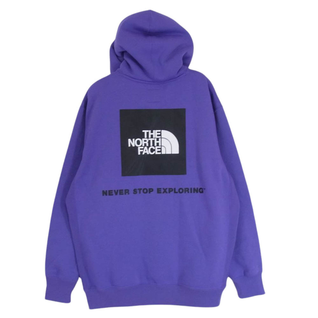 THE NORTH FACE(ザノースフェイス)のTHE NORTH FACE ノースフェイス NT62040 Back Square Logo Hoodie バック スクエア ロゴ フーディー パーカー パープル系 L【中古】 メンズのトップス(パーカー)の商品写真