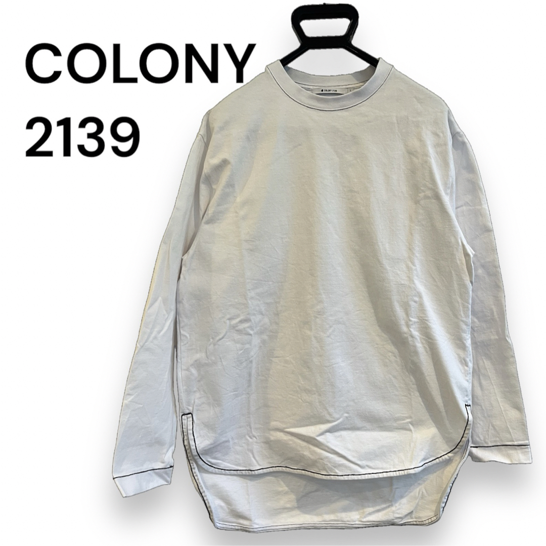 COLONY 2139(コロニートゥーワンスリーナイン)のコロニー2139 COLONY2139 前後差長袖 Tシャツ ロンT 白シャツ メンズのトップス(Tシャツ/カットソー(七分/長袖))の商品写真