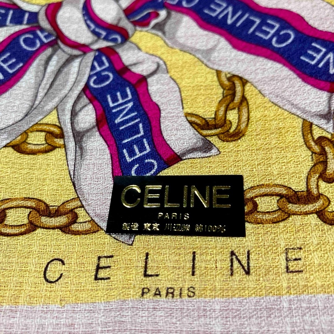 CEFINE(セフィーヌ)のCELINE    セリーヌハンカチ　リボンチェーン　未使用シール付き レディースのファッション小物(ハンカチ)の商品写真