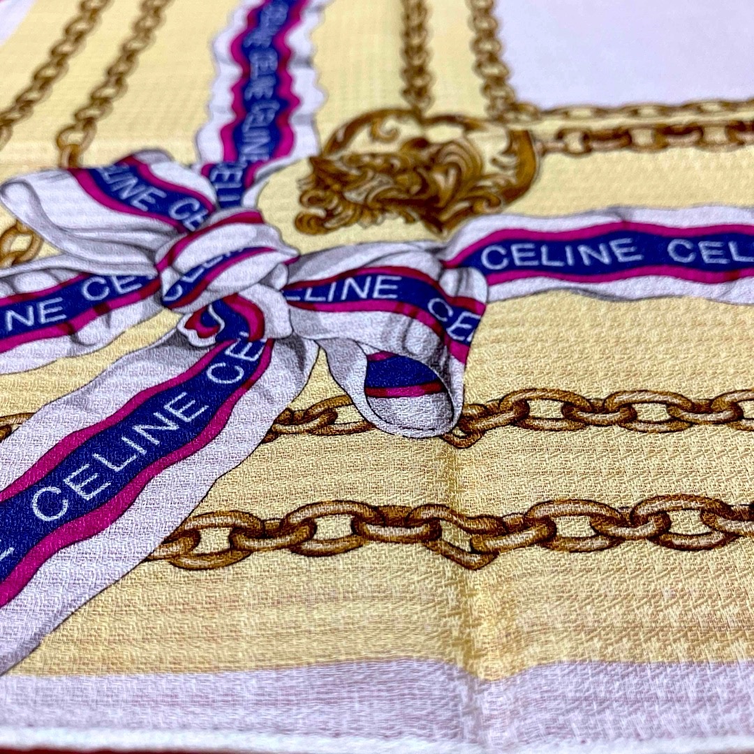 CEFINE(セフィーヌ)のCELINE    セリーヌハンカチ　リボンチェーン　未使用シール付き レディースのファッション小物(ハンカチ)の商品写真