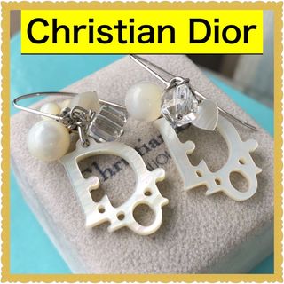 クリスチャンディオール(Christian Dior)のクリスチャンディオール DIOR ロゴピアス　大振り(ピアス)