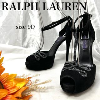 ラルフローレン(Ralph Lauren)の【高級】ラルフローレンコレクション　ビジューストラップパンプス　スウェード(ハイヒール/パンプス)