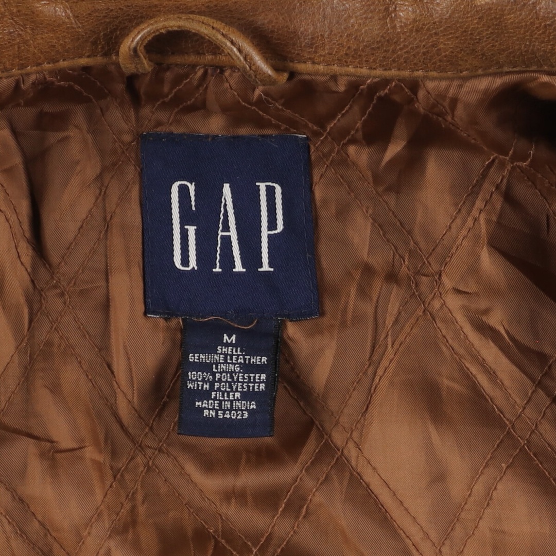 GAP(ギャップ)の古着 90年代 ギャップ GAP オールドギャップ レザーカーコート メンズM ヴィンテージ /evb004453 メンズのジャケット/アウター(レザージャケット)の商品写真