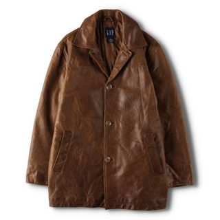 ギャップ(GAP)の古着 90年代 ギャップ GAP オールドギャップ レザーカーコート メンズM ヴィンテージ /evb004453(レザージャケット)