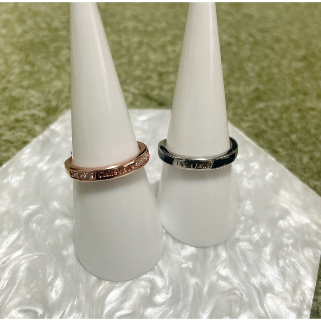 大人気 ペアリング ピンク ブラック 男女 プレゼント リング 指輪 レディースのアクセサリー(リング(指輪))の商品写真
